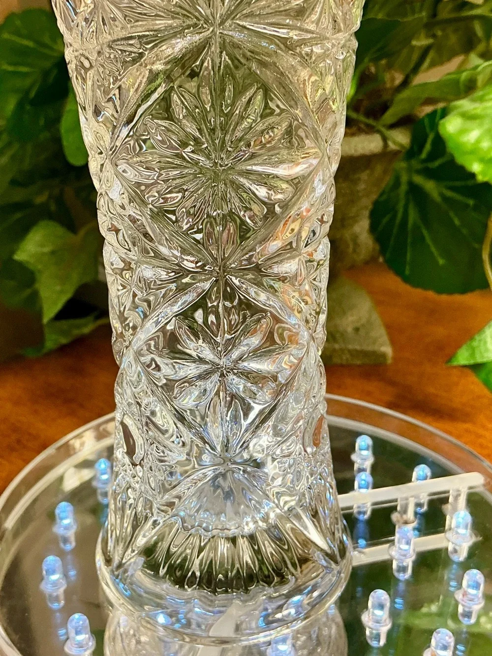 European Style Crystal Glass Lily Vase